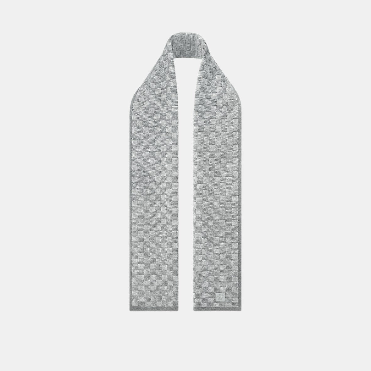 Bonnet et Écharpe Néo Petit Damier Gris