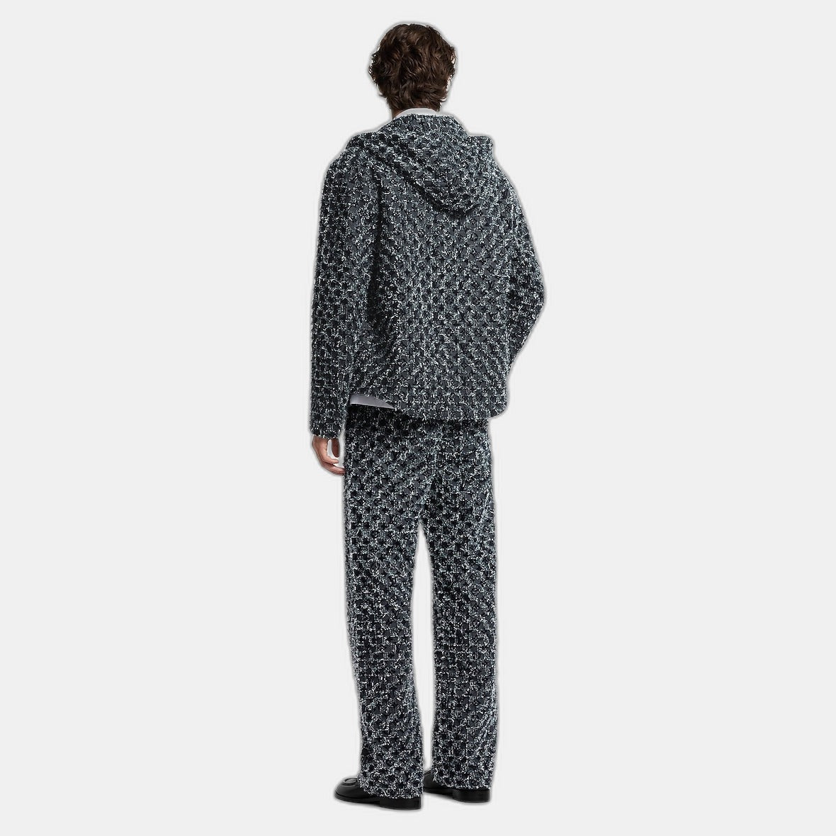 Pantalon droit à Monogram floqué en denim
