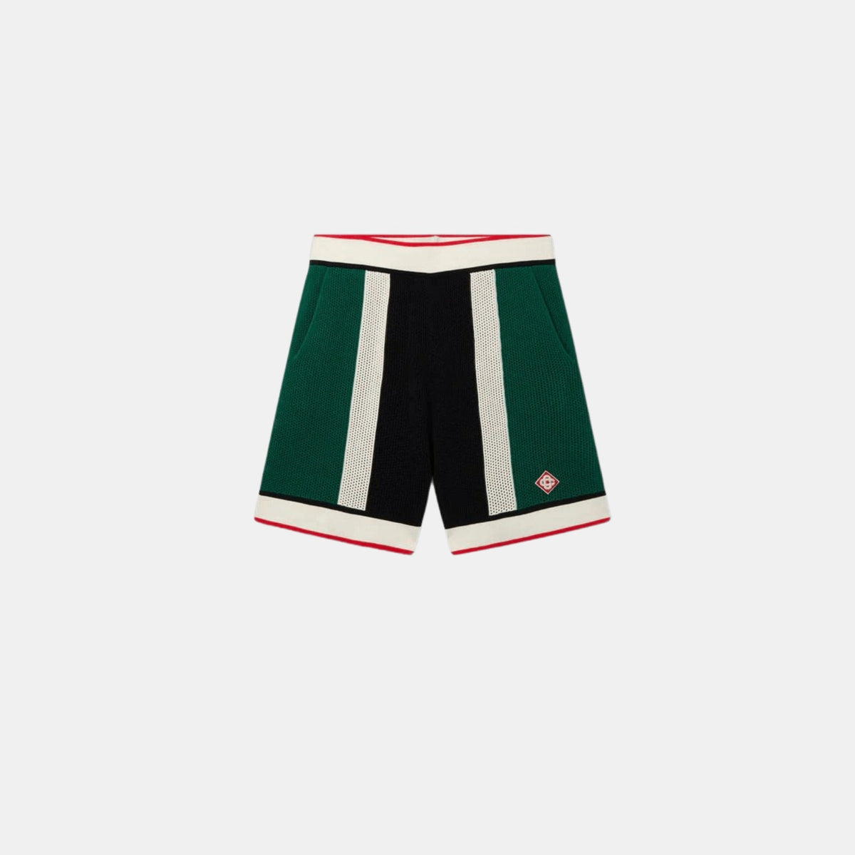 TENNIS MAILLE RAYÉ SHORTS