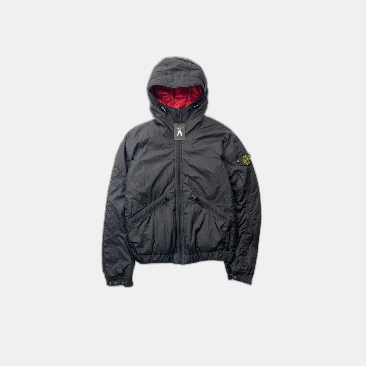 Stone island mesh badge goose down jacket / doudoune