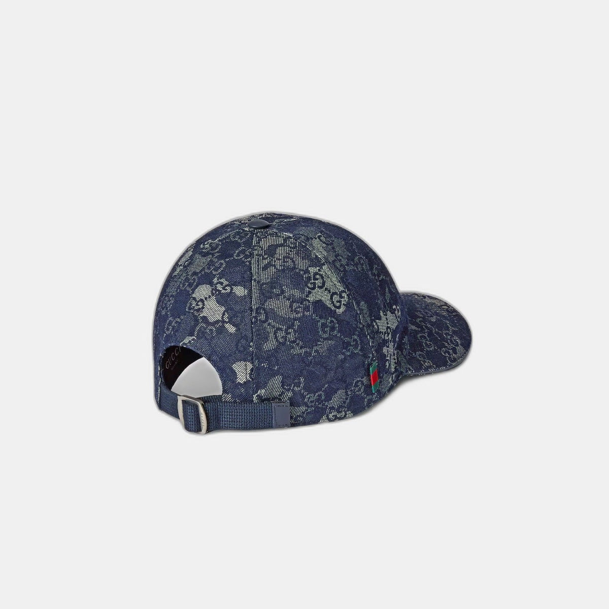 Casquette en denim GG avec détail bande Web