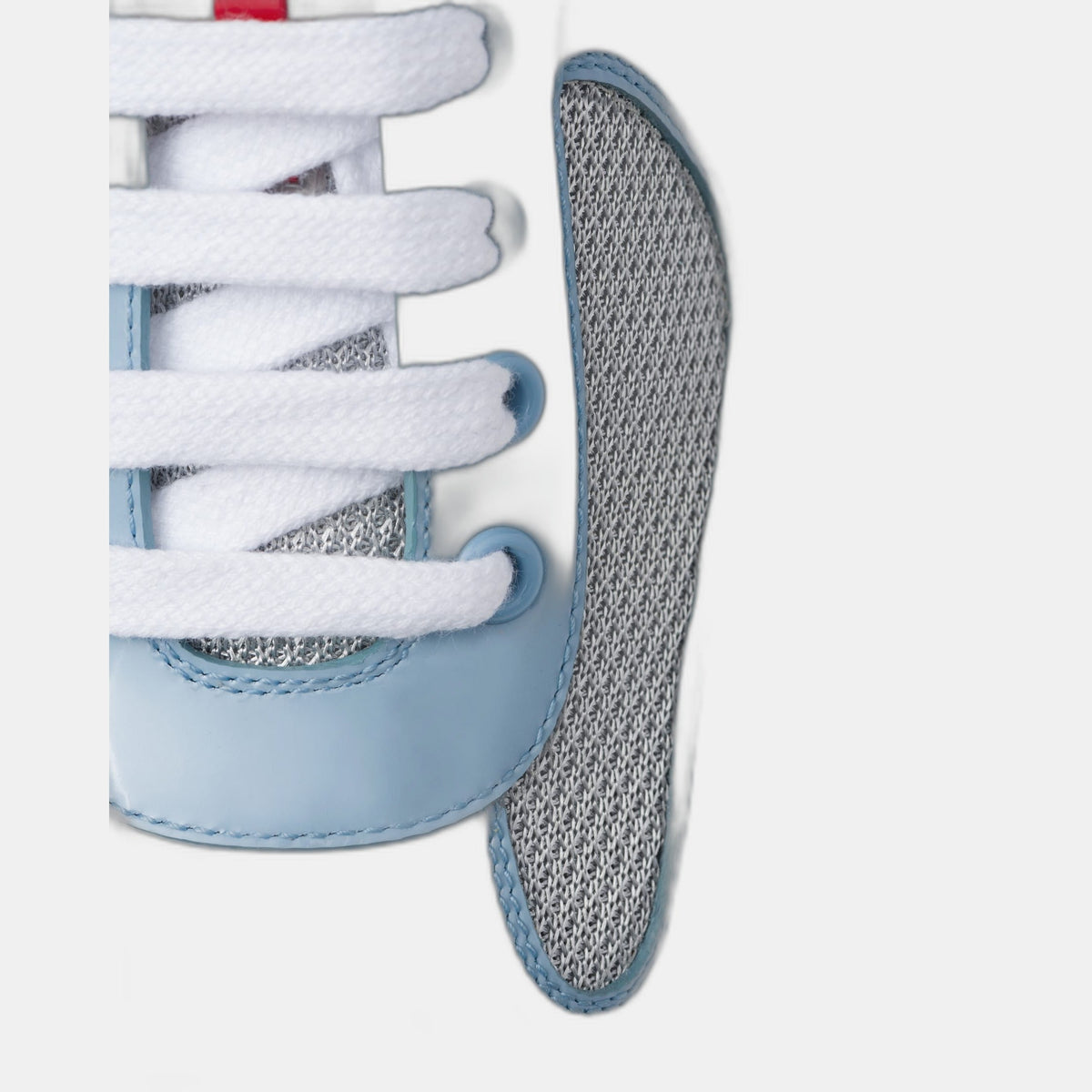 Baskets Prada America’s Cup en tissu Bike bleu ciel