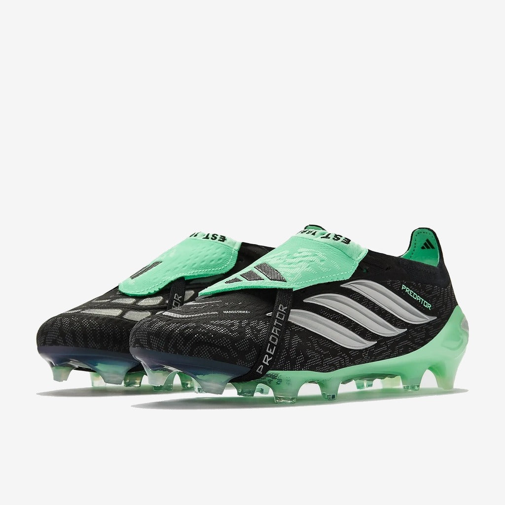 Adidas Predator 26 Elite Fold-over Tongue FG Final Rush - Noir/Argenté/Vert Menthe