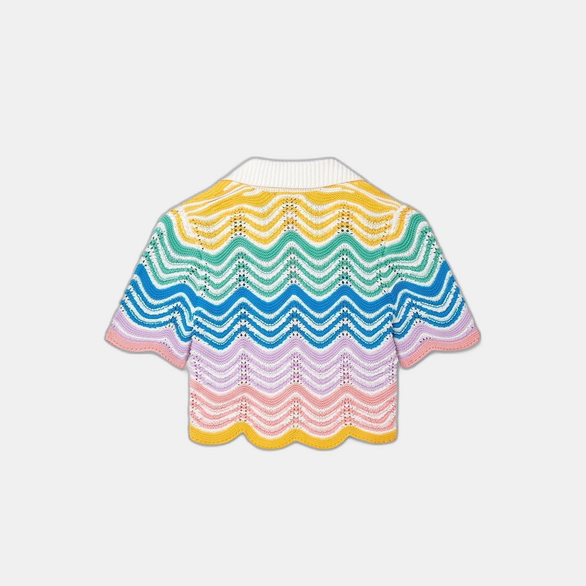 Gradient Wave Crochet Top