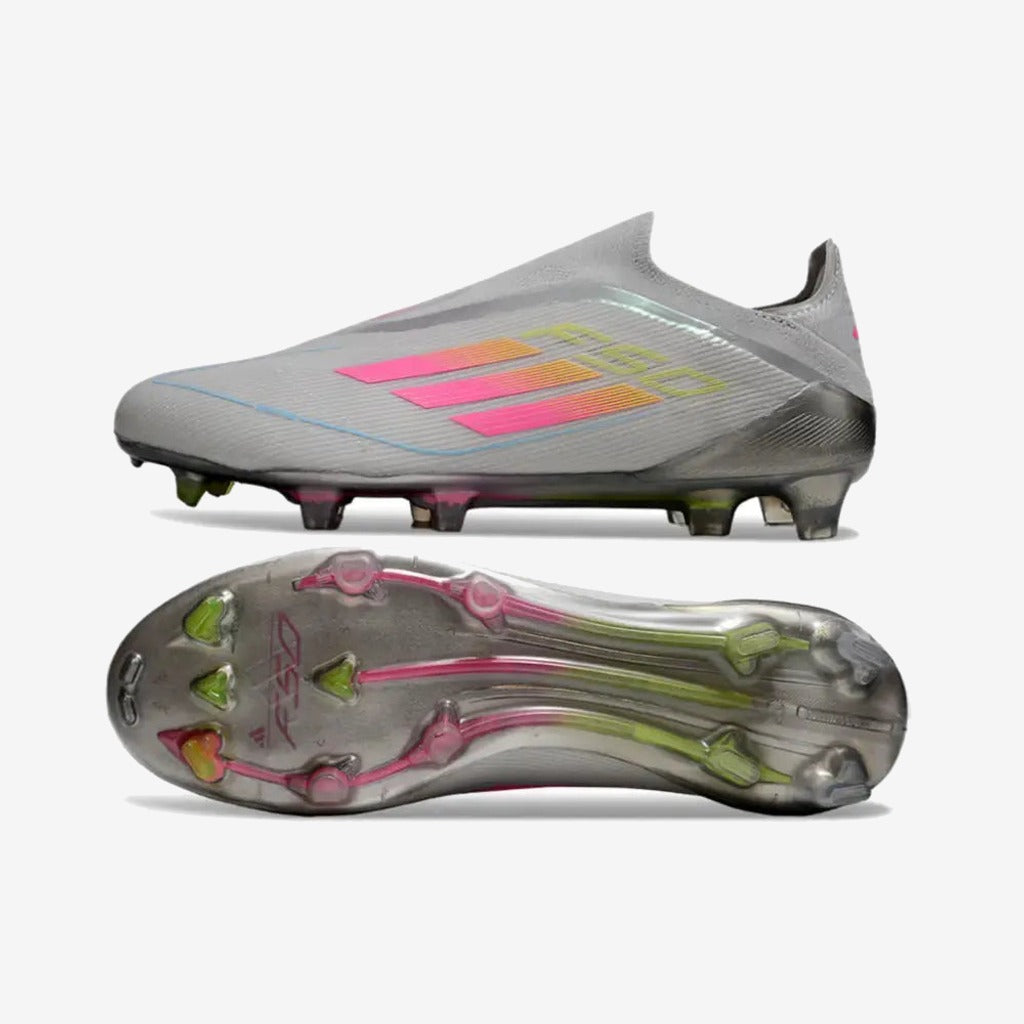 Adidas F50 Elite Laceless FG Gris/Rose/Jaune
