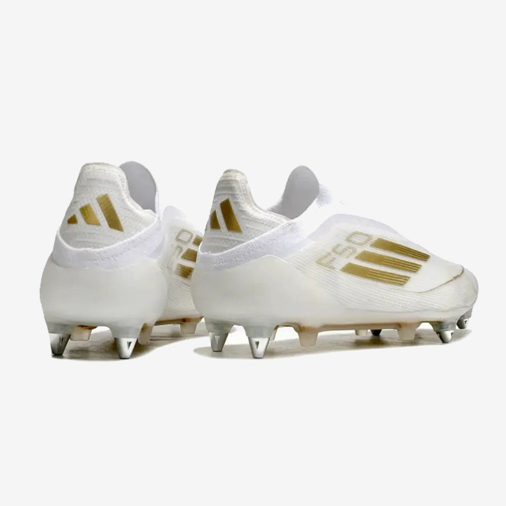 Adidas F50 Elite Laceless SG - Blanc/Doré