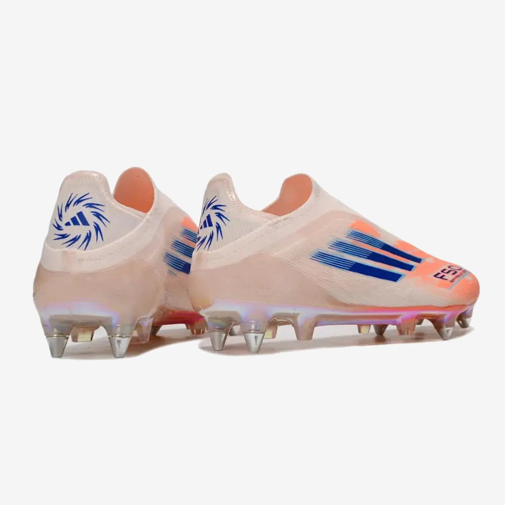 Adidas F50 Elite Laceless SG Spark Fusion - Beige/Orange/Bleu