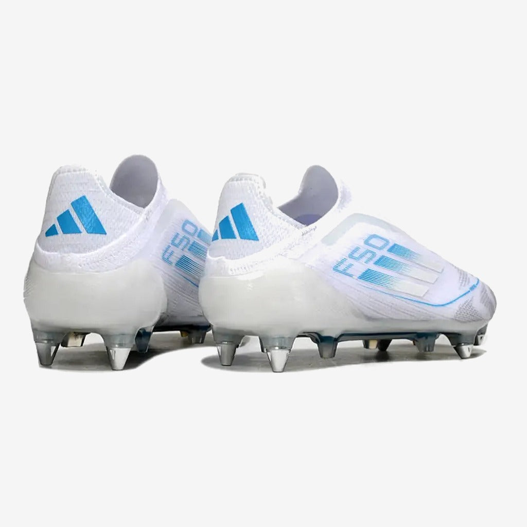 Adidas F50 Elite Laceless SG Polar Victory - Blanc/Argenté/Bleu