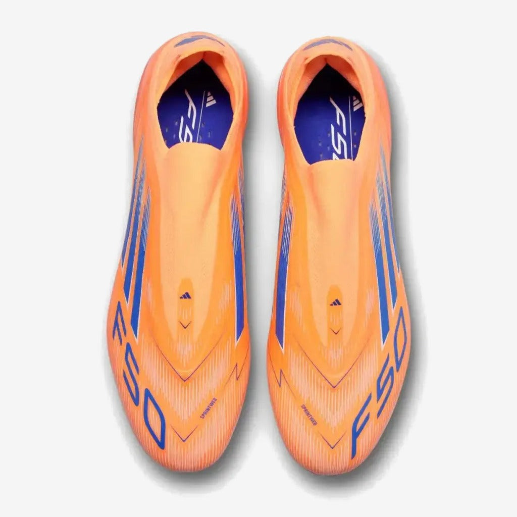 Adidas F50 Laceless Elite FG Coral Blaze - Orange/Bleu