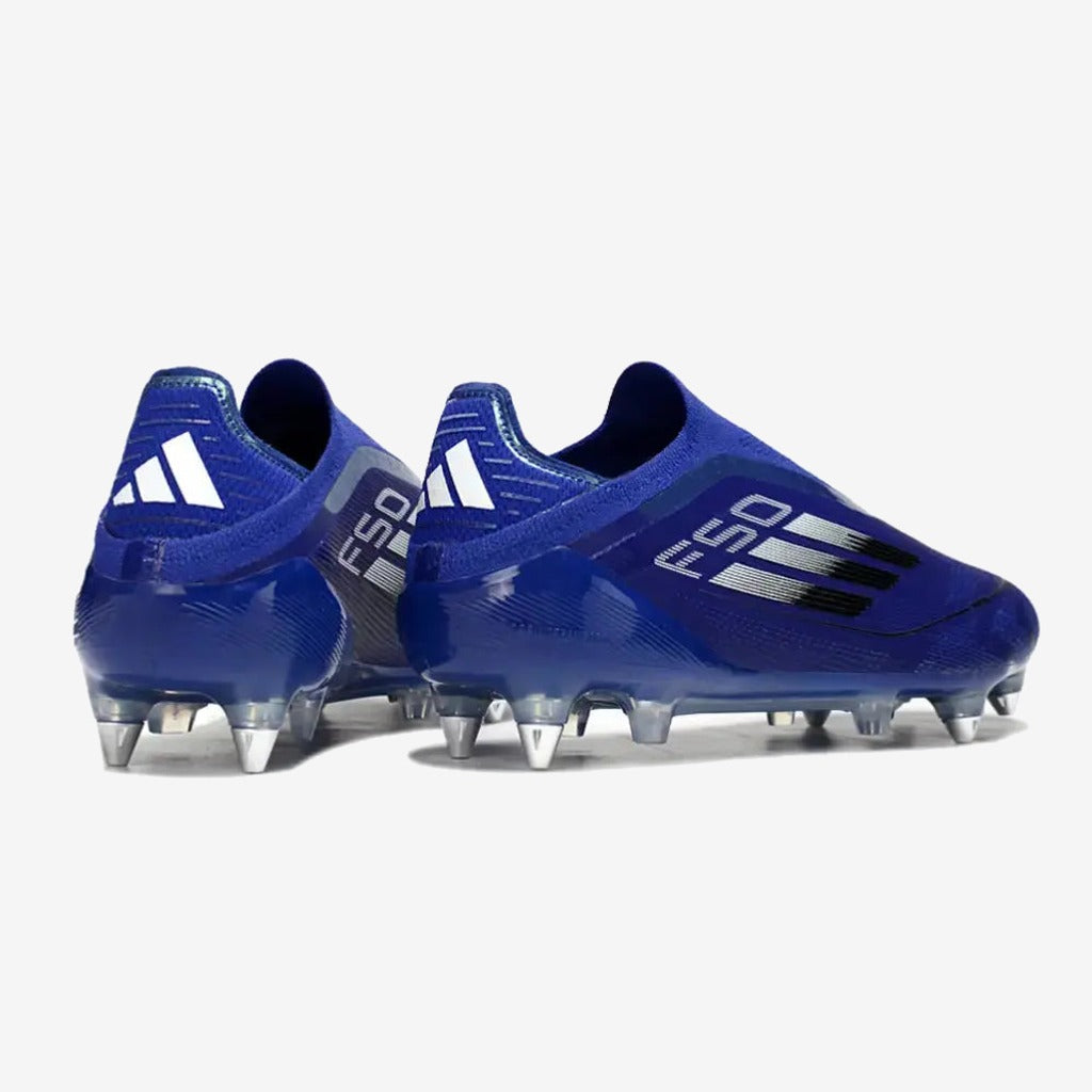 Adidas F50 Laceless SG - Bleu/Argenté/Blanc
