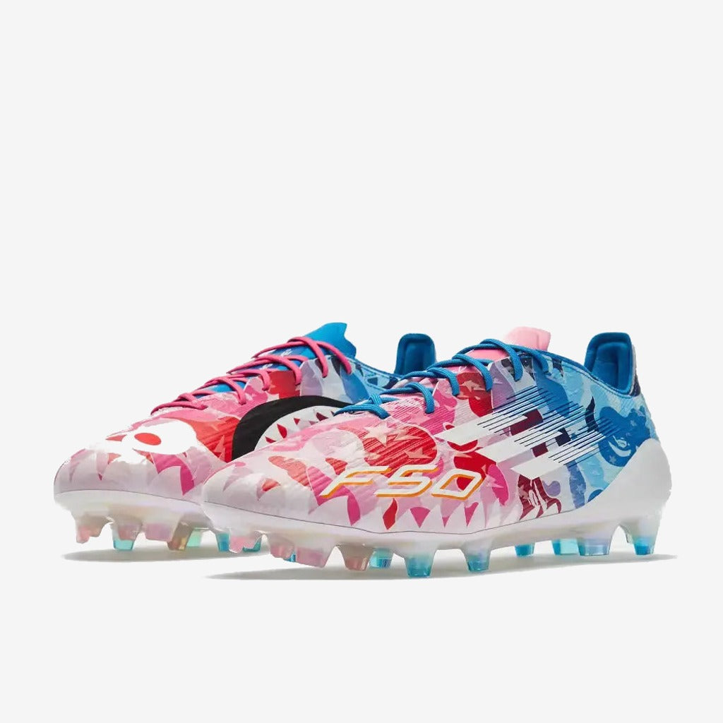 Adidas F50 x Bape Languette FG - Rose/Bleu