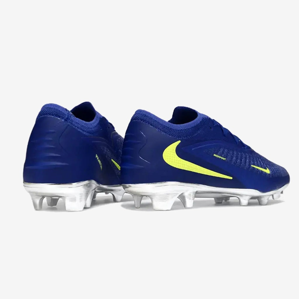 Nike Phantom 6 Elite Low Cut FG - Bleu/Argenté/Jaune Fluo