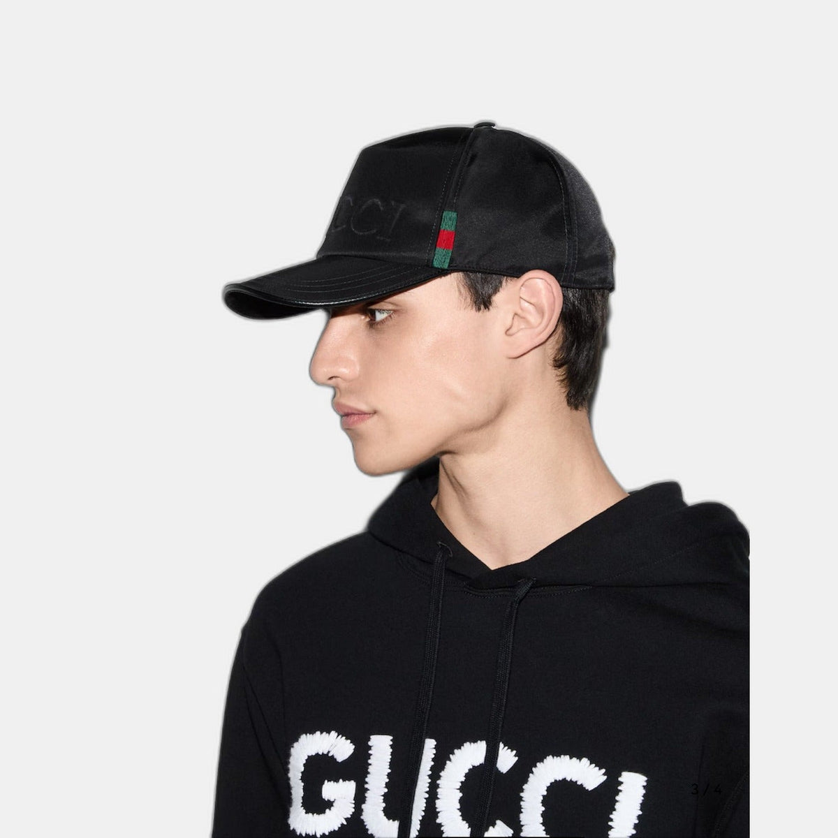 Casquette de baseball en nylon avec logo Gucci