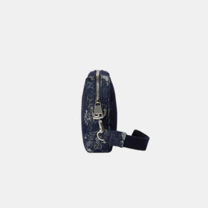 Sac à bandoulière en denim GG petit format