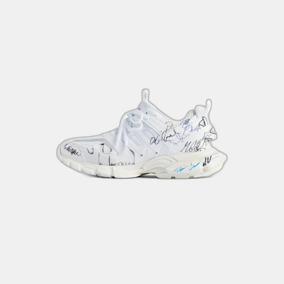 SNEAKER TRACK AUTOGRAPHE EN BLANC/NOIR/BLEU/ROUGE
