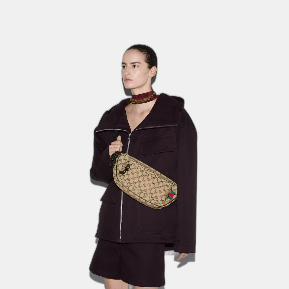 Sac à bandoulière en toile GG grand format - #2