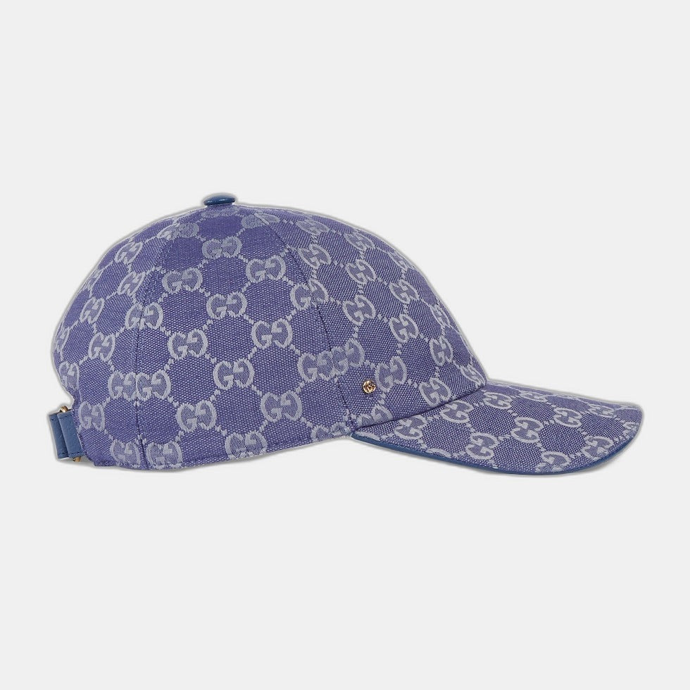 CASQUETTE EN TOILE GG Bleu gris