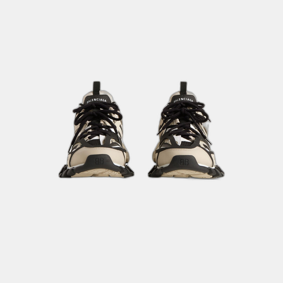 SNEAKER TRACK EN BEIGE/NOIR