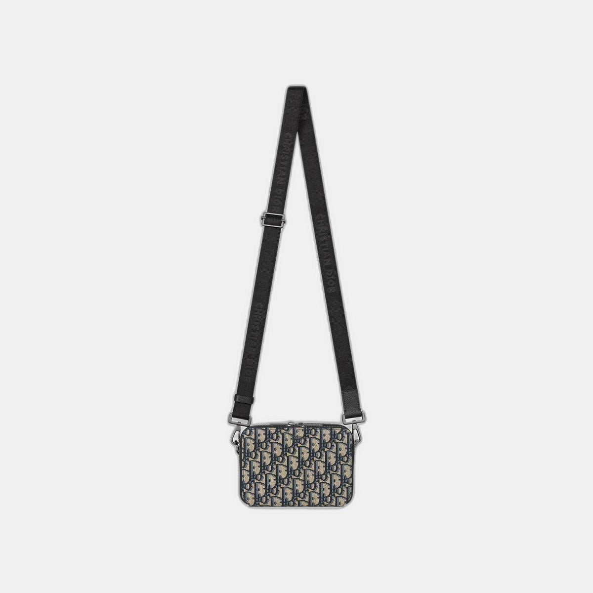 Pochette zippée à bandoulière Toile jacquard Dior Oblique noir - #2
