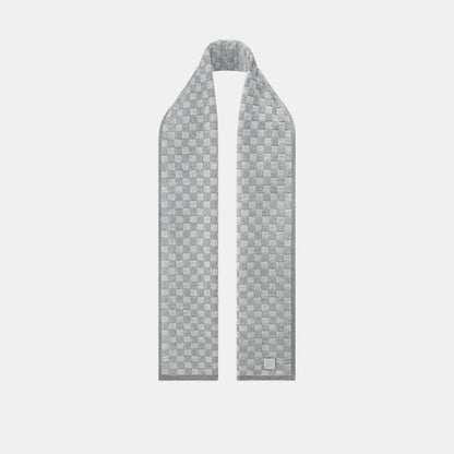 Bonnet et Écharpe Néo Petit Damier Gris