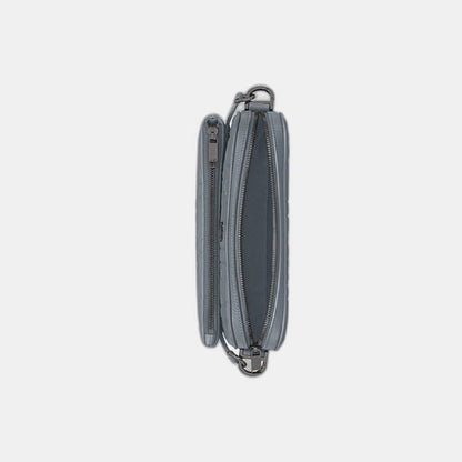 Triple Pouch Saddle Cuir Gris