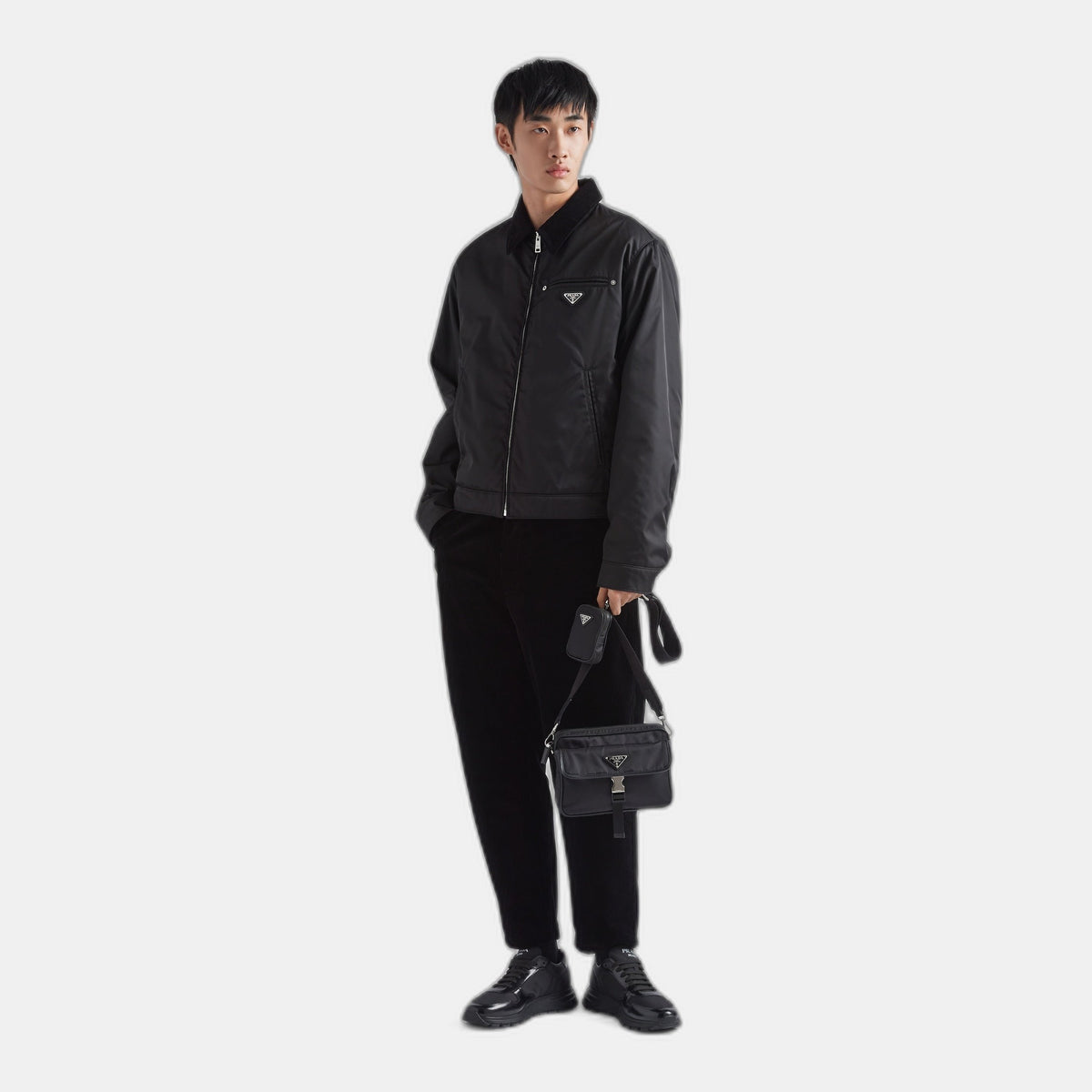 Sac porté épaule en Re-Nylon et cuir Saffiano - #8