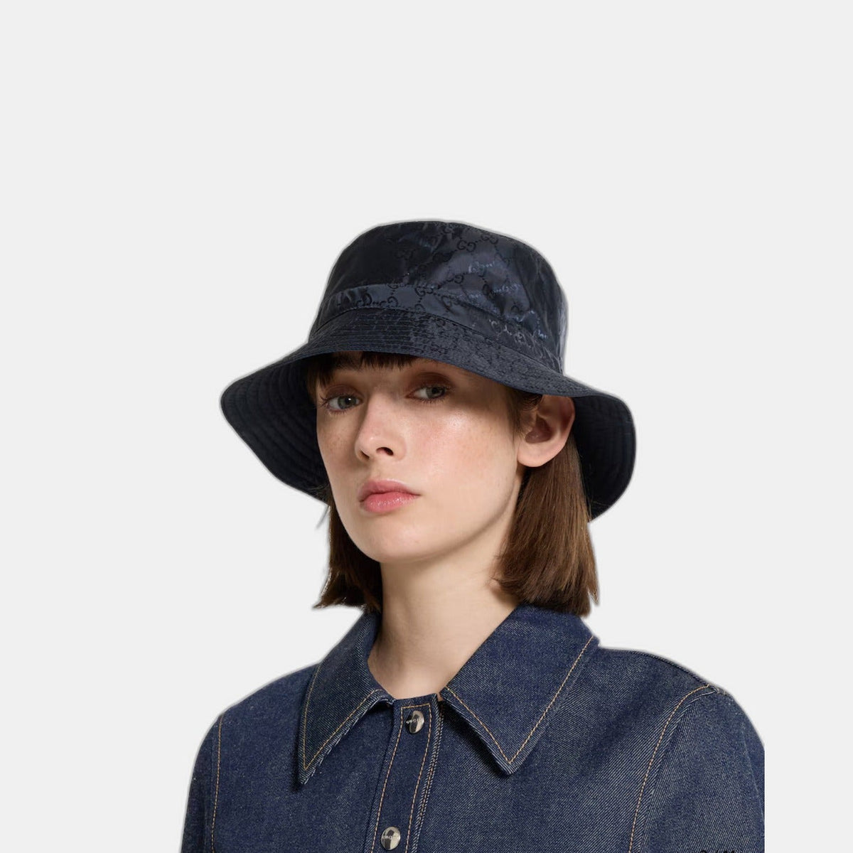 Chapeau bob réversible en nylon GG - Gucci casquette (3)