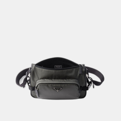 Sac de taille moyenne porté épaule en Re-Nylon et cuir Saffiano - #2