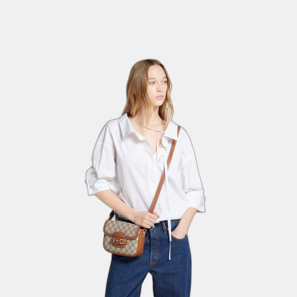 Sac à épaule Gucci Horsebit 1955 Soft petit format - #3