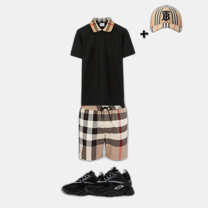 Outfit Polo Burb°rry + Casquette Offerte
