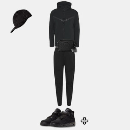 Outfit Tech Fleece Black + Casquette Offerte