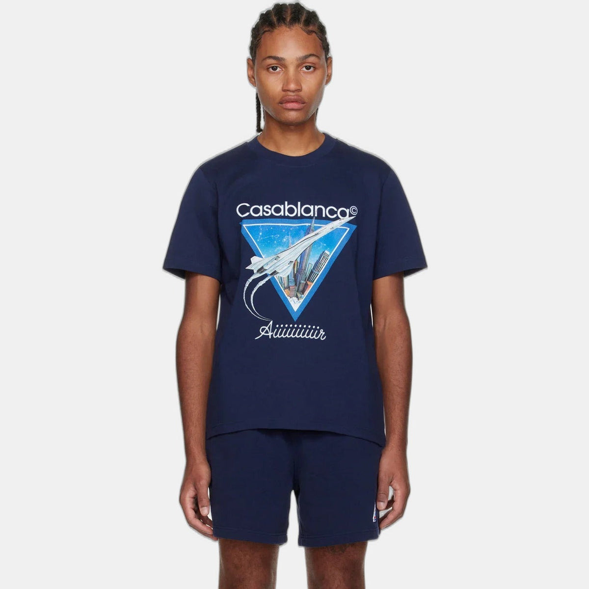 CASABLANCA Navy 'Aiiiiir' T-Shirt