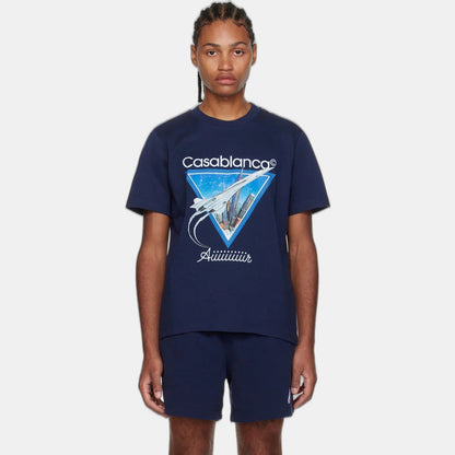 CASABLANCA Navy 'Aiiiiir' T-Shirt