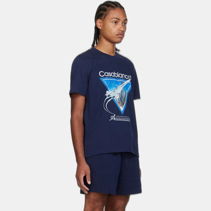 CASABLANCA Navy 'Aiiiiir' T-Shirt