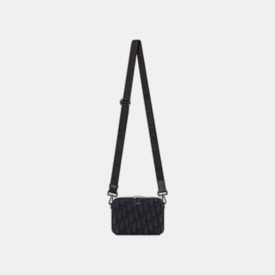Pochette zippée à bandoulière Noir