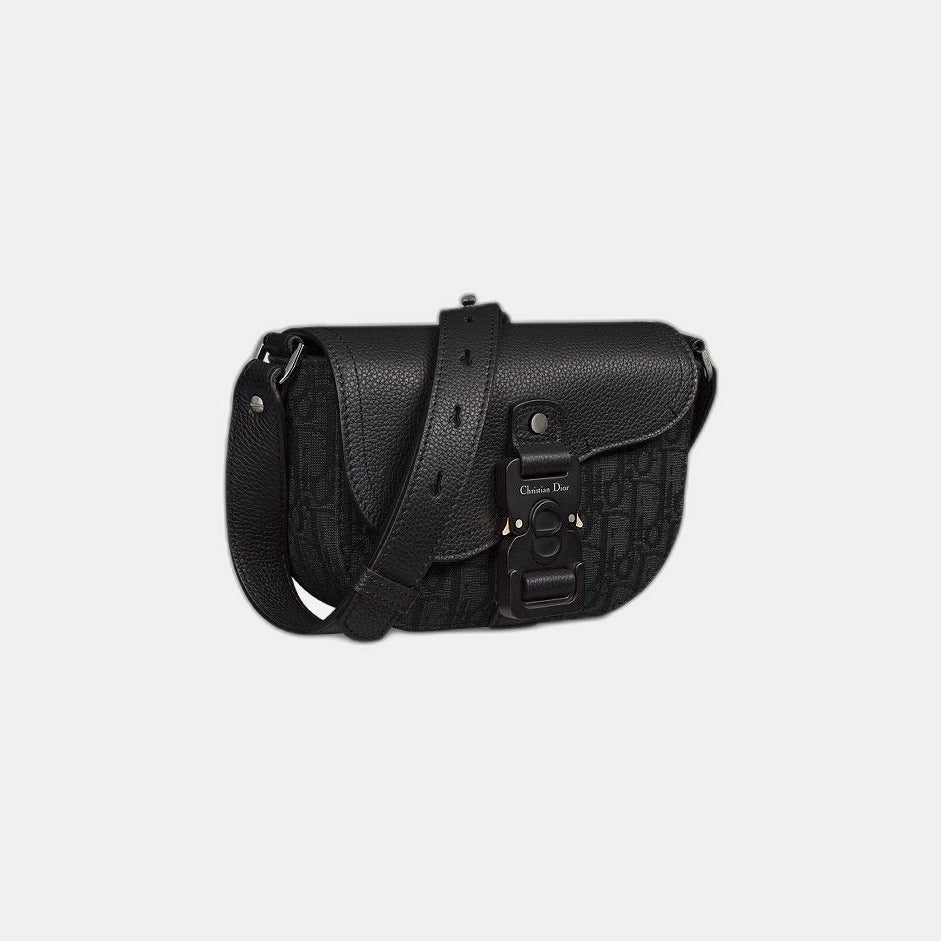 Mini sac Messenger à rabat Saddle Noir