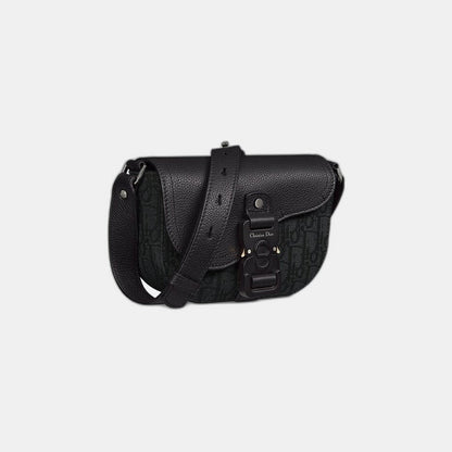 Mini sac Messenger à rabat Saddle Noir