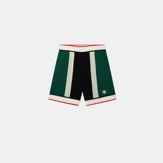 TENNIS MAILLE RAYÉ SHORTS