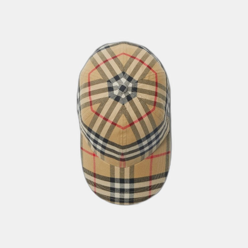 Casquette de baseball en coton mélangé Check