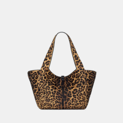 LE 5 À 7 BEA EN CUIR EFFET PONY LEOPARD