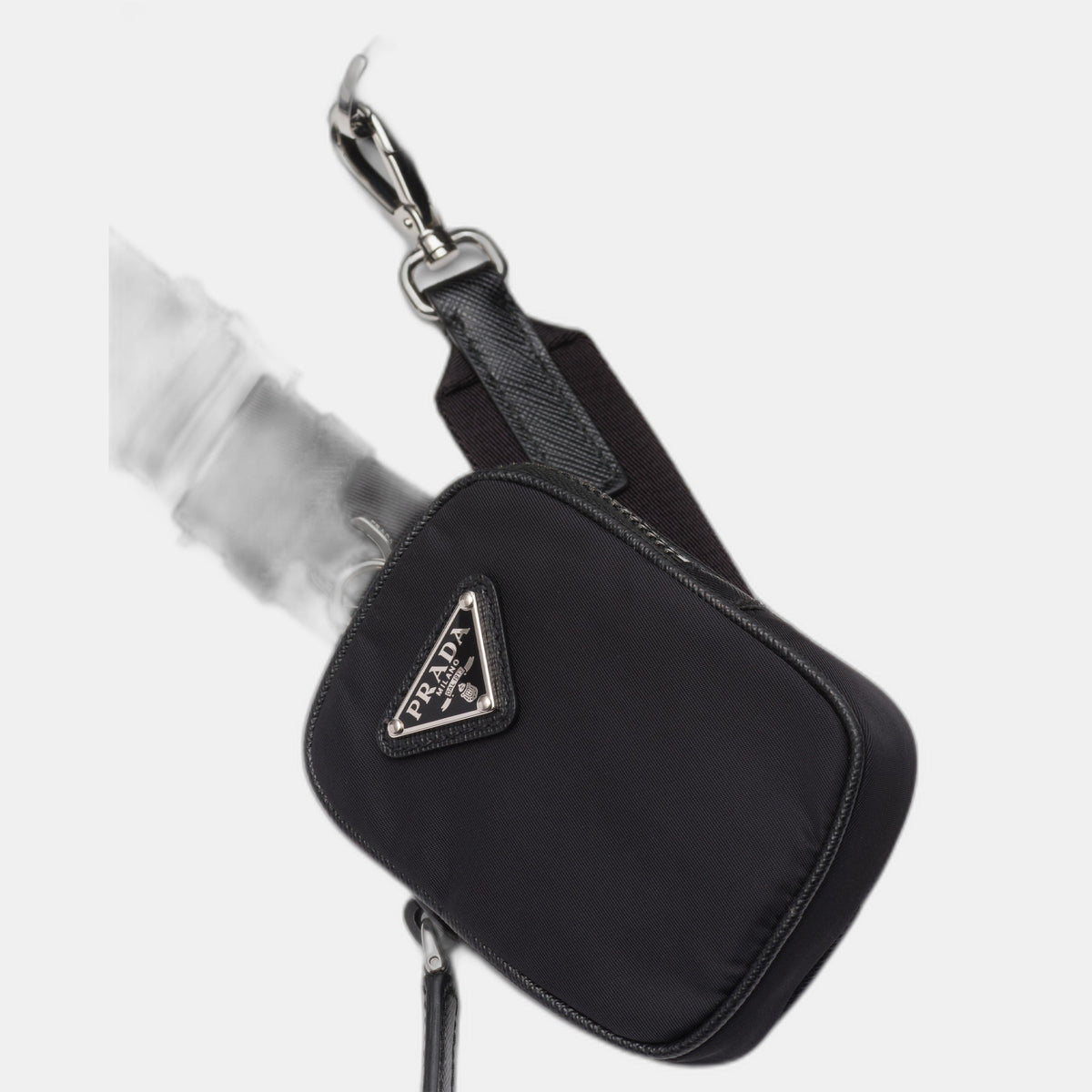 Sac porté épaule en Re-Nylon et cuir Saffiano - #6
