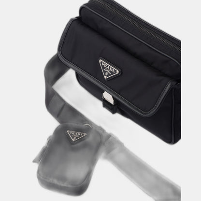 Sac porté épaule en Re-Nylon et cuir Saffiano - #8