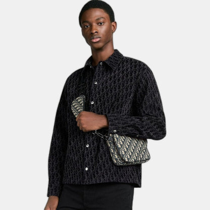 Triple Pouch Saddle Noir et Beige