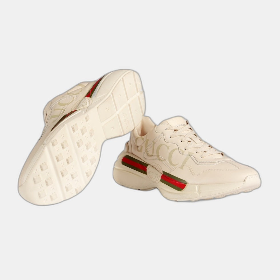 BASKETS EN CUIR RHYTON AVEC LOGO GUCCI POUR HOMME - #1