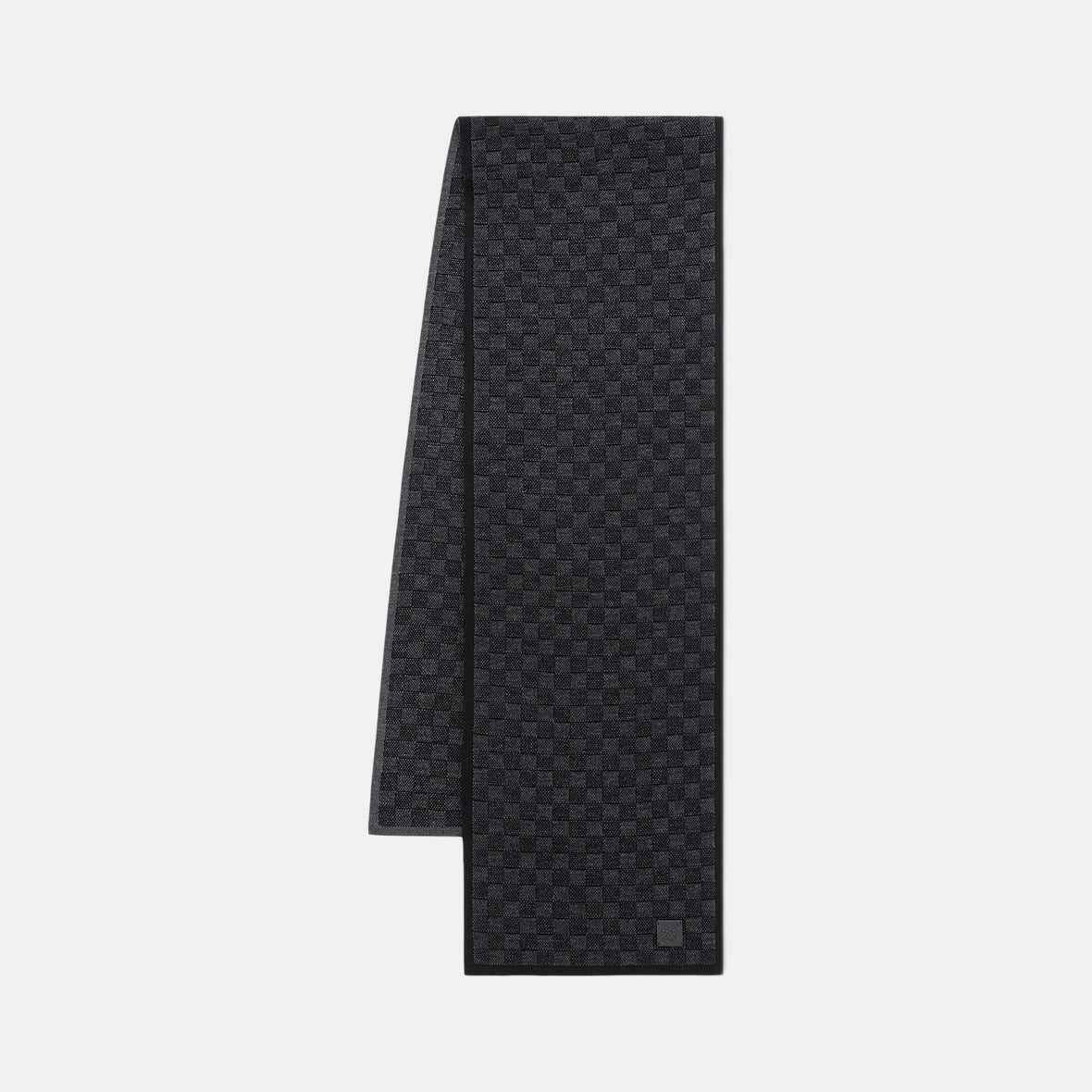Bonnet et Écharpe Néo Petit Damier Noir
