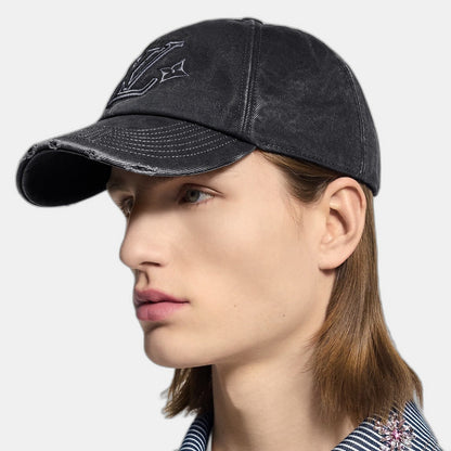 Casquette LV Denim Washed - CASQUETTES (2)