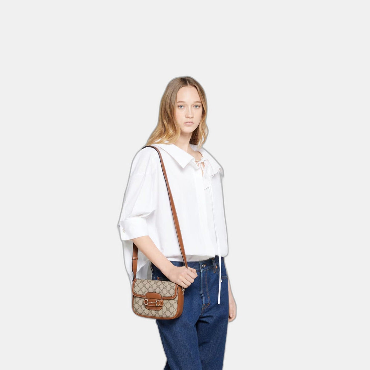Sac à épaule Gucci Horsebit 1955 Soft petit format - #3