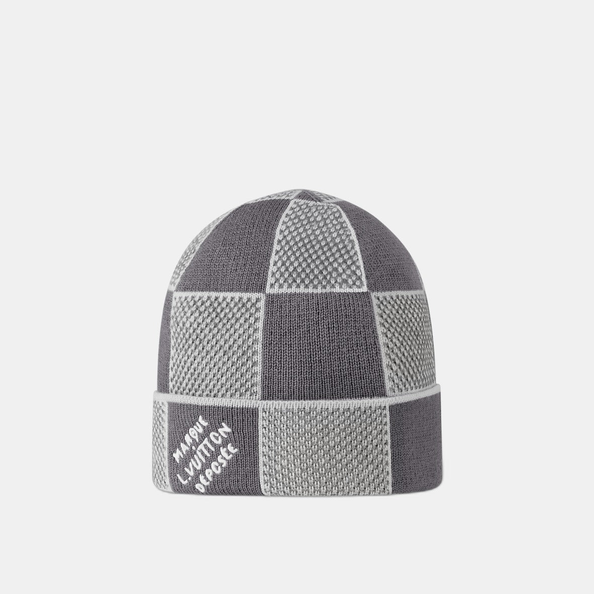 Bonnet et Écharpe Damier Heritage Gris