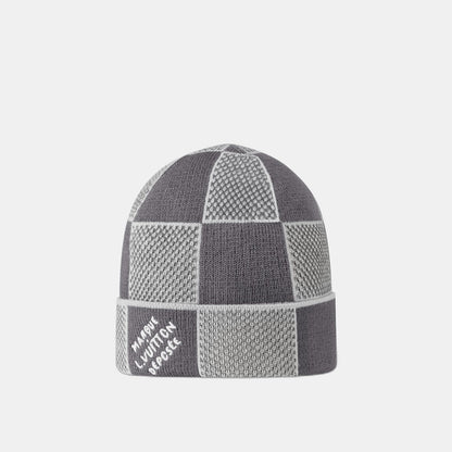 Bonnet et Écharpe Damier Heritage Gris