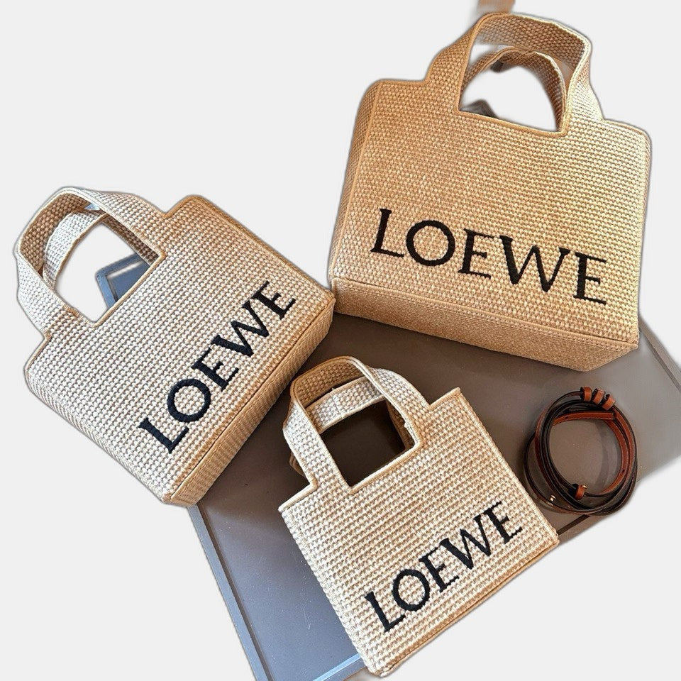 LOEWE - Font Tote Petit en raphia